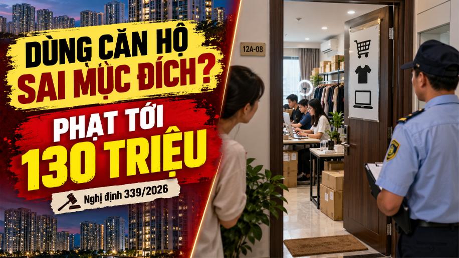 Nghị định 339/2026: Những hành vi tại chung cư có thể bị phạt đến 130 triệu đồng