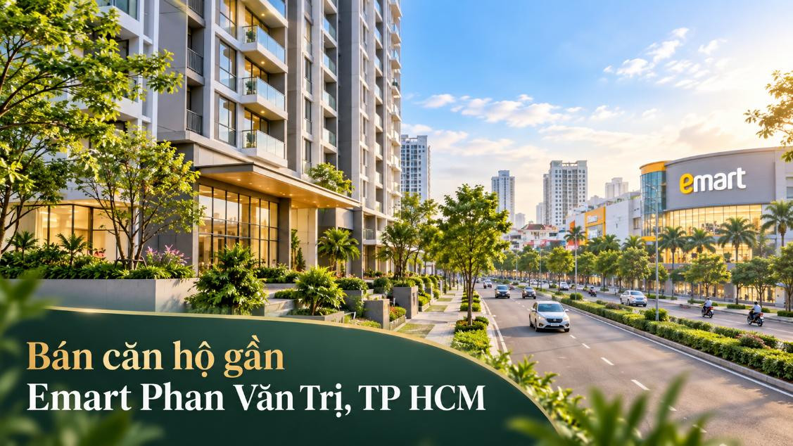 Bán căn hộ gần Emart Phan Văn Trị, tiện ích đầy đủ