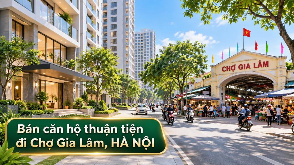 Bán căn hộ Long Biên thuận tiện đi Chợ Gia Lâm