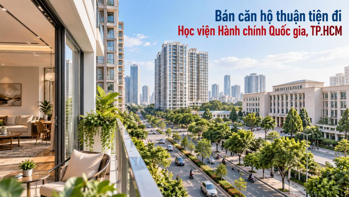 Bán căn hộ Tân Hòa thuận tiện đi Học viện Hành chính Quốc gia