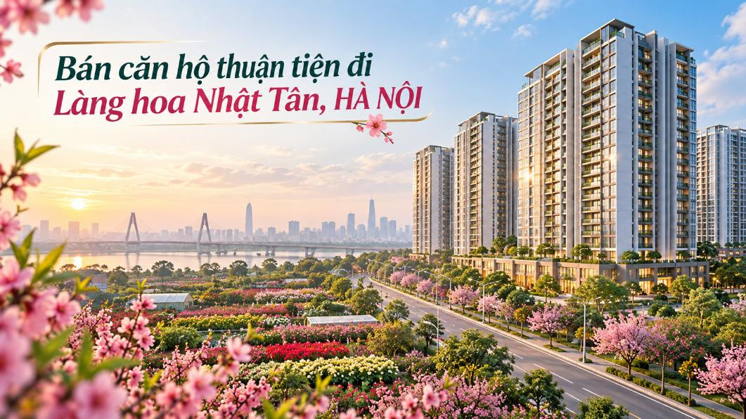 Bán căn hộ Tây Hồ thuận tiện đi Làng hoa Nhật Tân