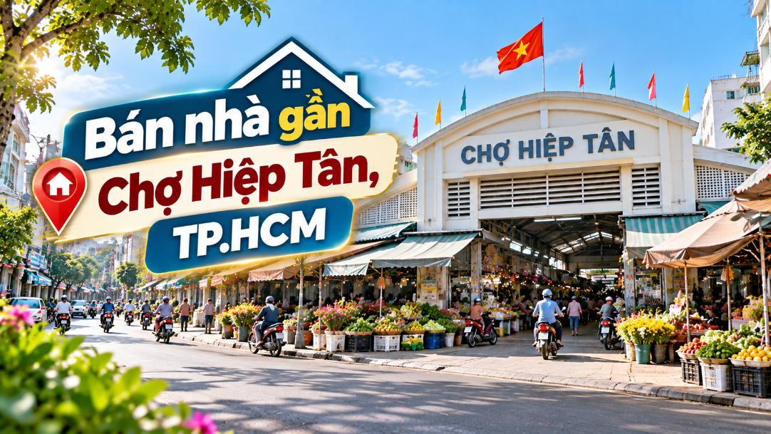 Bán nhà gần Chợ Hiệp Tân, tiện sinh hoạt và kinh doanh