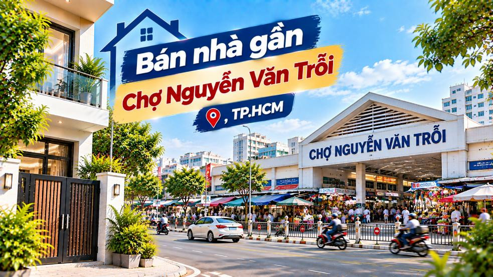 Bán nhà gần Chợ Nguyễn Văn Trỗi, tiện sinh hoạt và kinh doanh