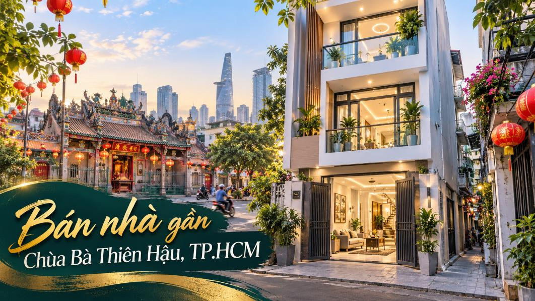 Bán nhà gần Chùa Bà Thiên Hậu, vị trí trung tâm Chợ Lớn