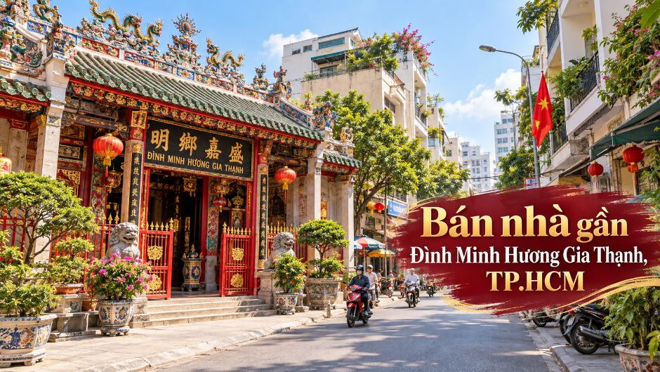 Bán nhà gần Đình Minh Hương Gia Thạnh, khu vực trung tâm