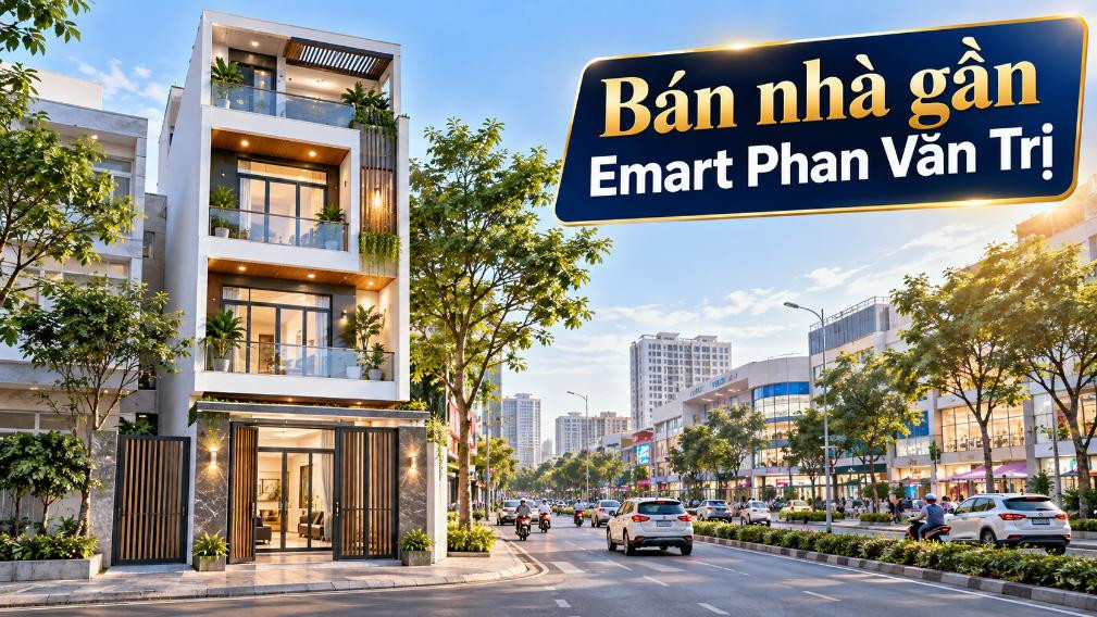 Bán nhà gần Emart Phan Văn Trị, tiện mua sắm và sinh hoạt