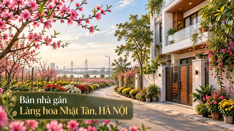 Bán nhà gần Làng hoa Nhật Tân, Tây Hồ, vị trí đẹp