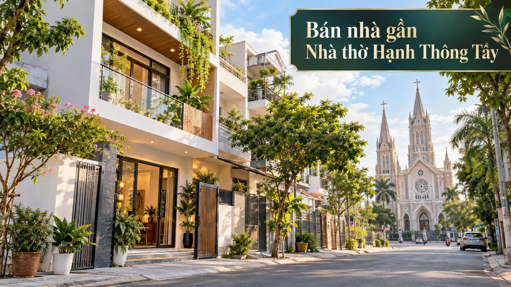 Bán nhà gần Nhà thờ Hạnh Thông Tây, khu dân cư ổn định