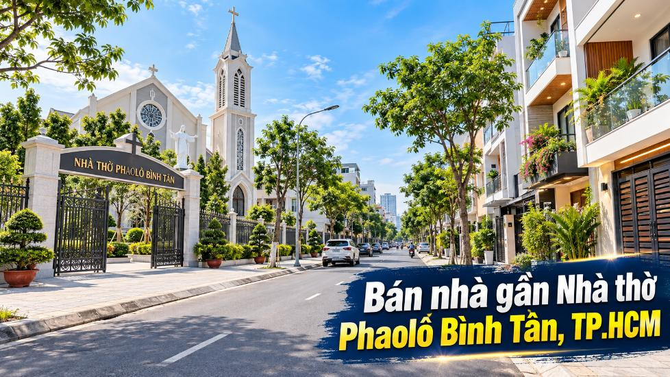 Bán nhà gần Nhà thờ Phaolô Bình Tân, thuận tiện sinh hoạt