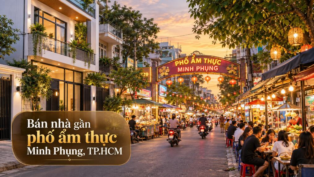 Bán nhà gần phố ẩm thực Minh Phụng, thuận lợi kinh doanh