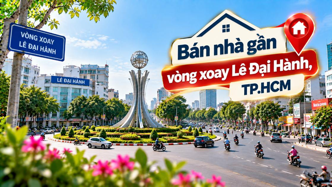 Bán nhà gần vòng xoay Lê Đại Hành, giao thông thuận tiện