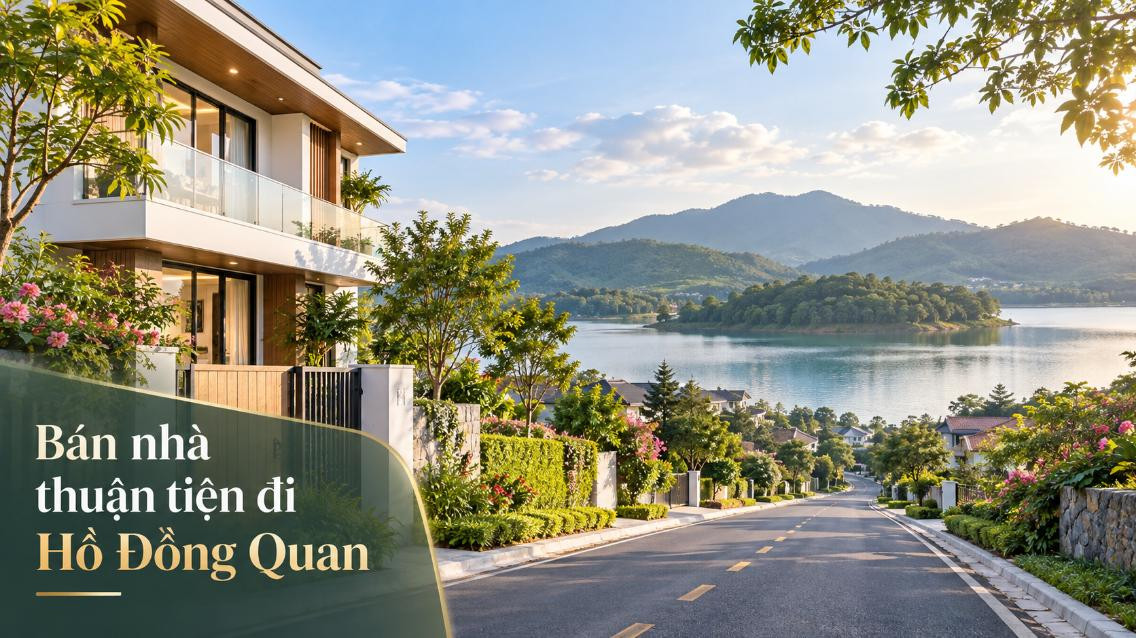Bán nhà Kim Anh thuận tiện đi Hồ Đồng Quan, không gian thoáng